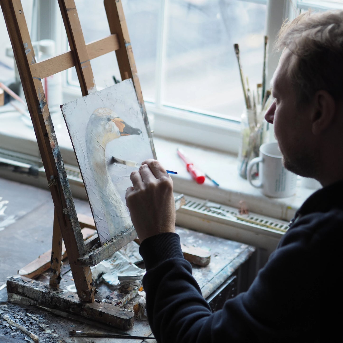 Man Oil Portrait - Hand Painted from Photo