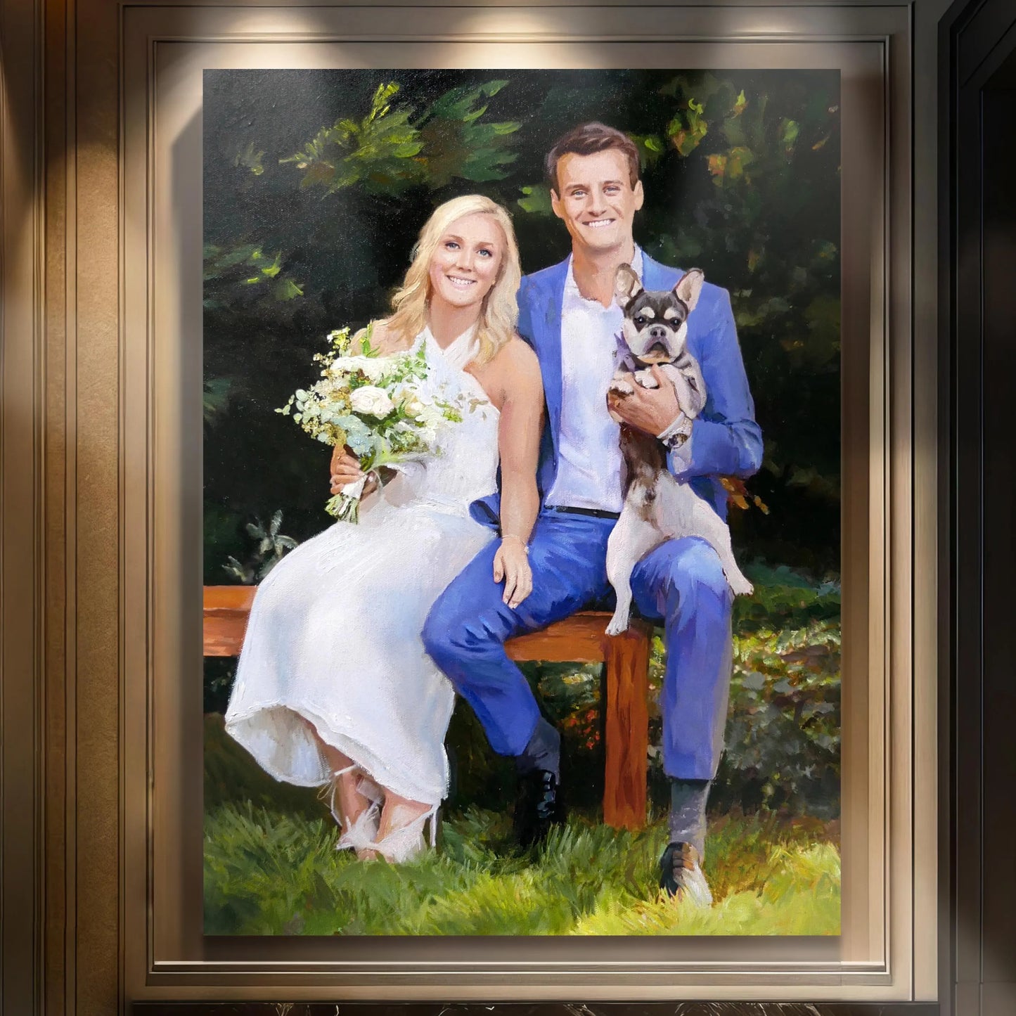 Anniversary Wedding Oil Portrait - Hand Painted from Photo