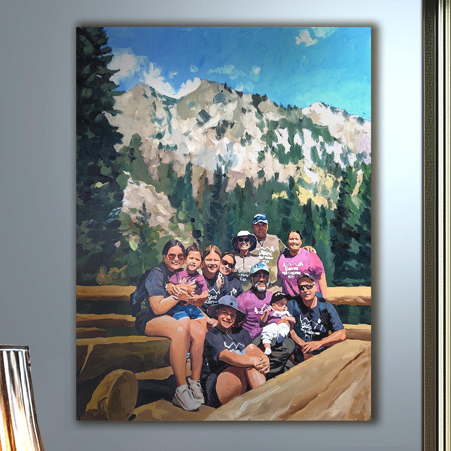 Family Oil Portrait - Hand Painted from Photo