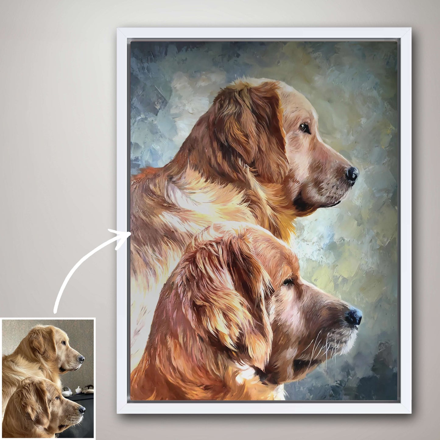 Pet Oil Portrait - Hand Painted from Photo