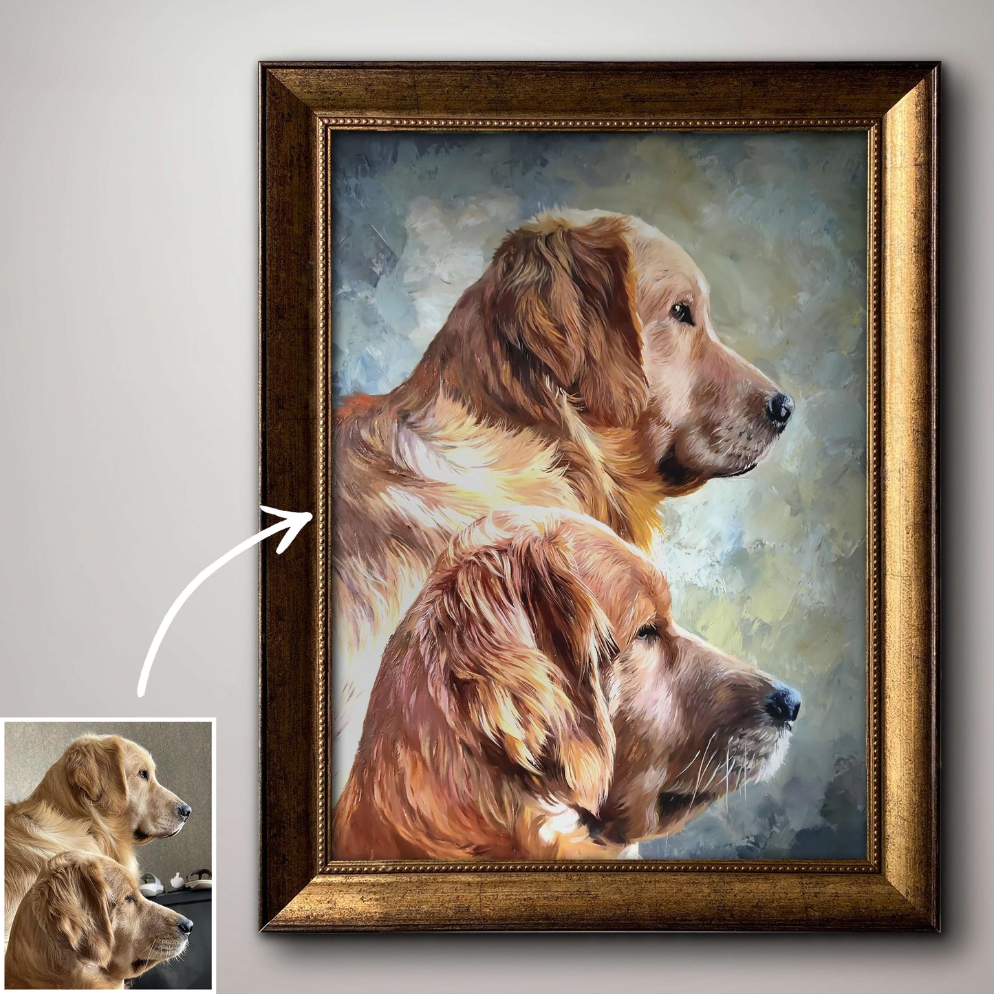 Pet Oil Portrait - Hand Painted from Photo