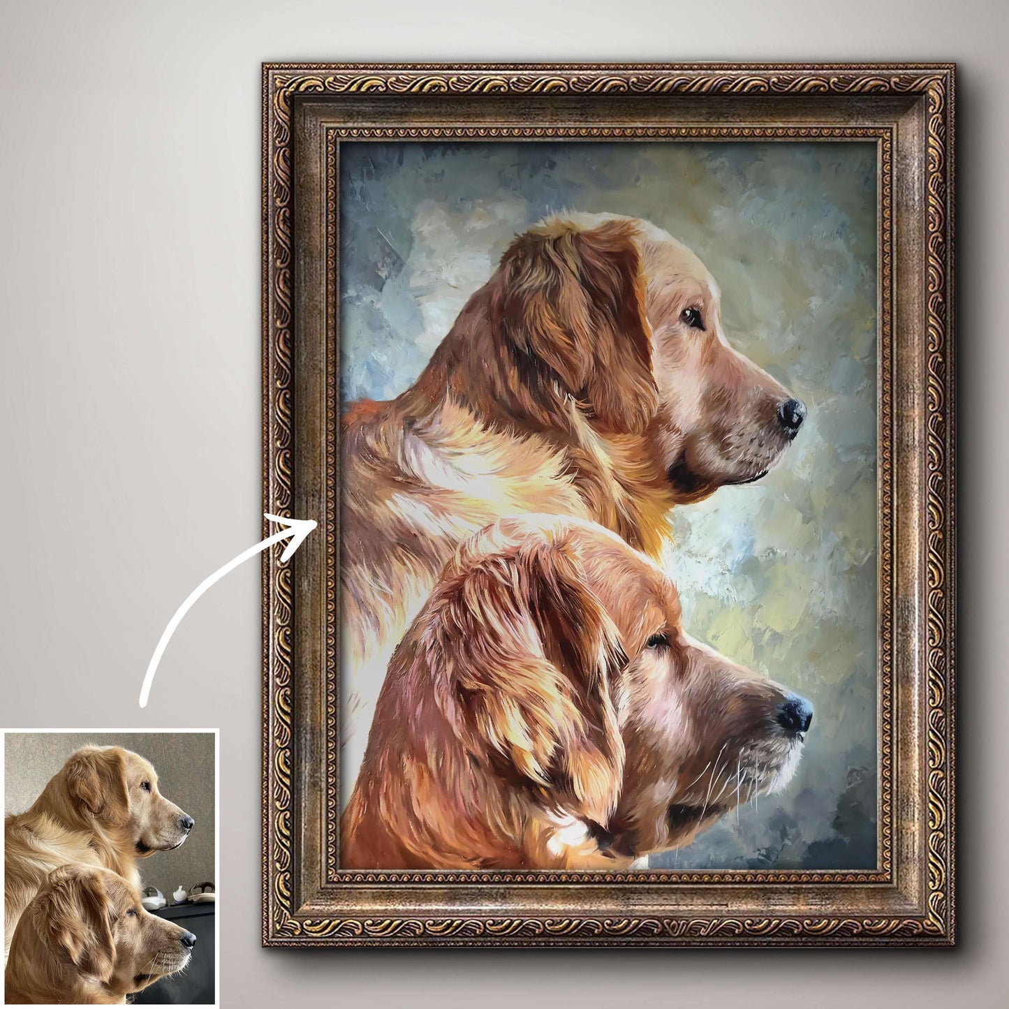 Pet Oil Portrait - Hand Painted from Photo