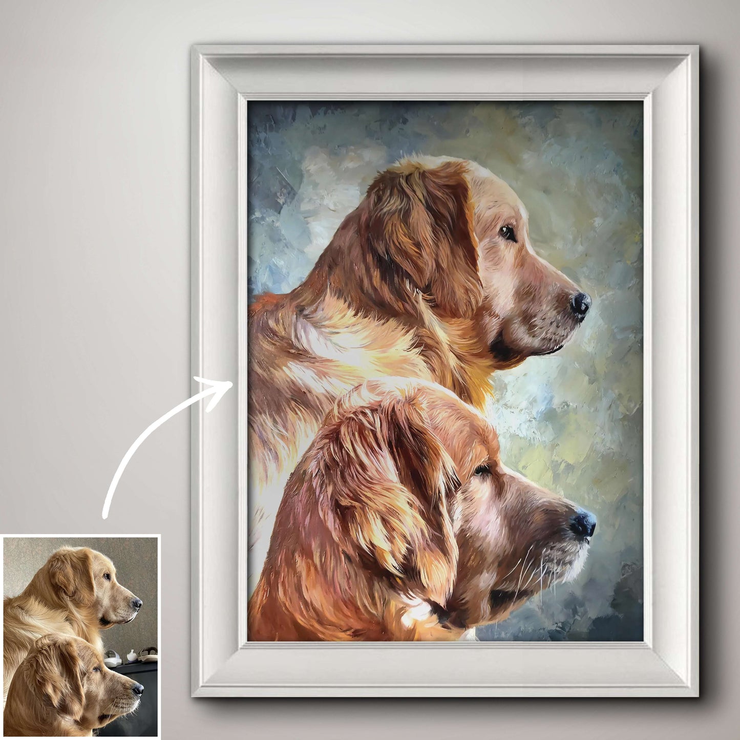 Pet Oil Portrait - Hand Painted from Photo