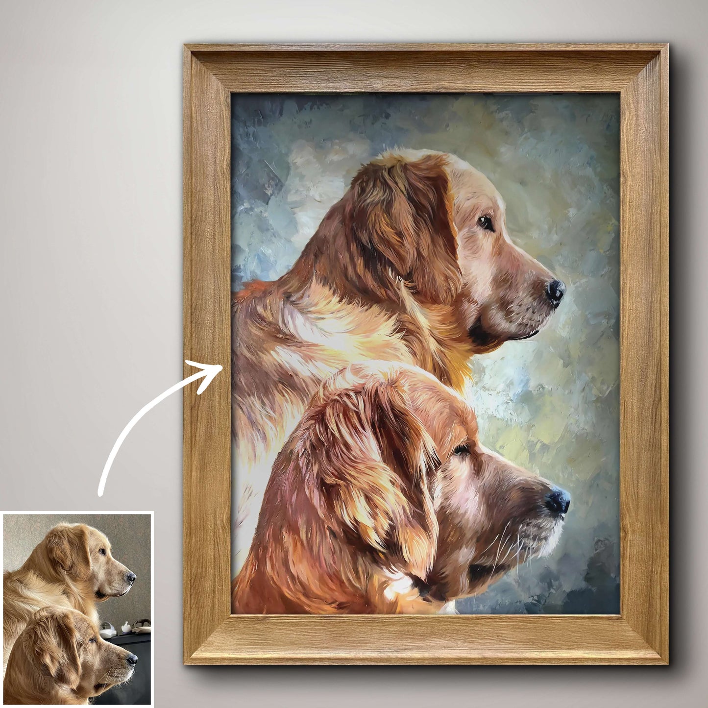 Pet Oil Portrait - Hand Painted from Photo